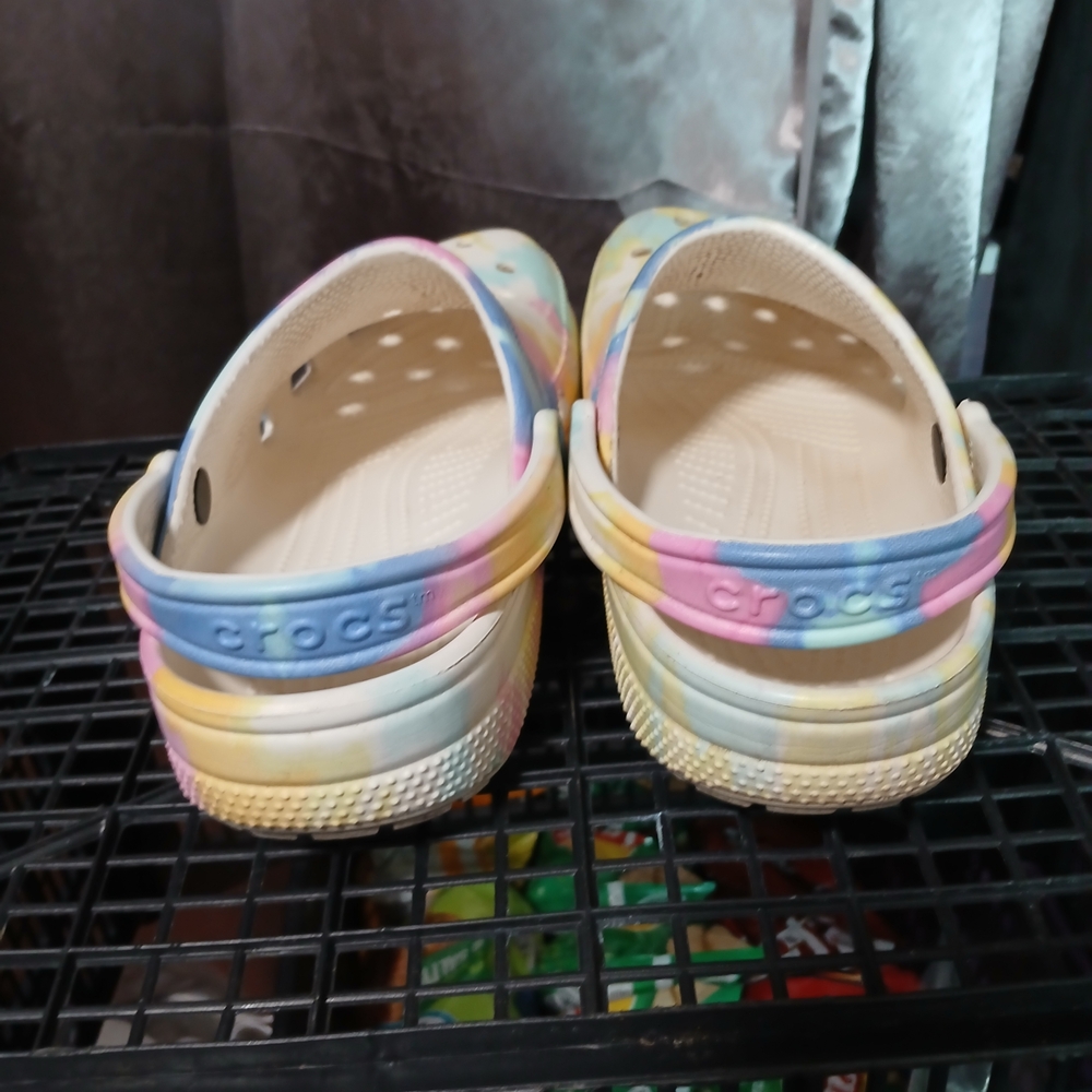 CROCS Brand Multicolor Tie-Dye Clogs Mens Size 11 - Picture 3 of 4
